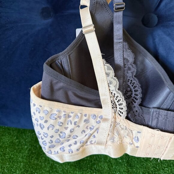 Jessica Simpson Lifting Molded Animal Print 2 Pack Underwire Bra Size 42C NEW - Picture 7 of 11